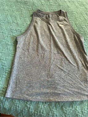 Nike Women’s Heather blue Athletic Tank Top with White Swoosh